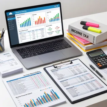Monthly bookkeeping and reporting dashboard