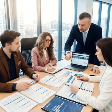Audit professionals reviewing financial reports for a UK company in India