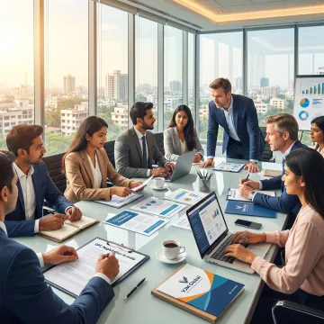 Consultants assisting a UK company with project office setup in India
