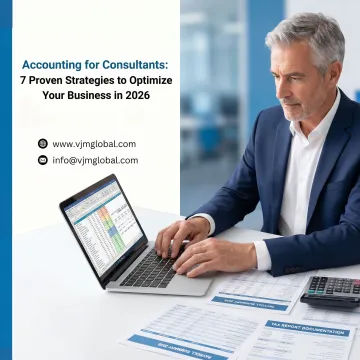Accountant preparing bookkeeping and tax reports