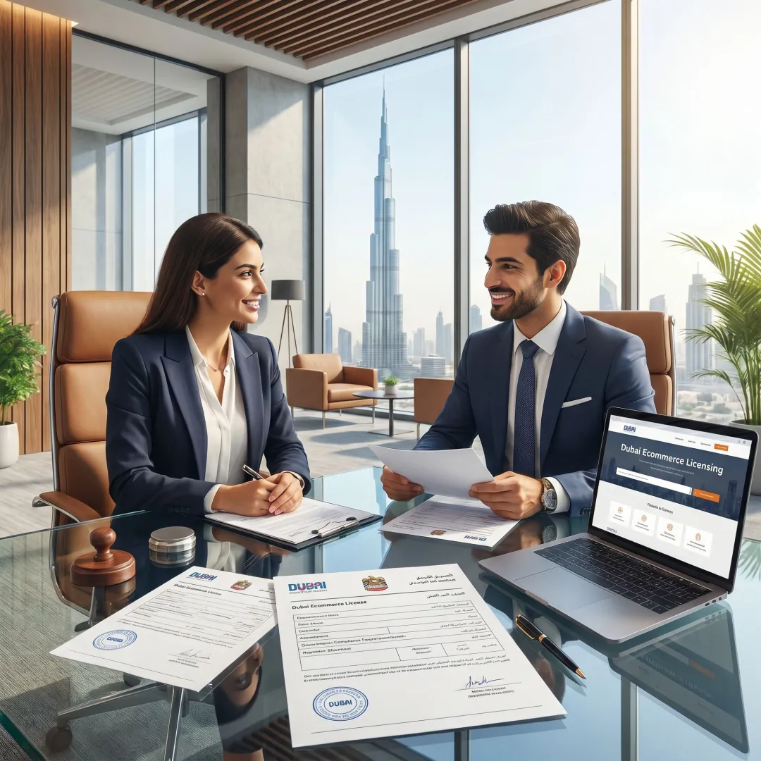 Consultant guiding ecommerce business setup in Dubai