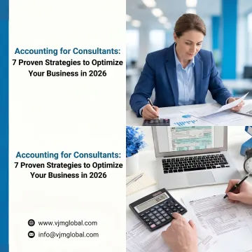 Accountant preparing business financial statements