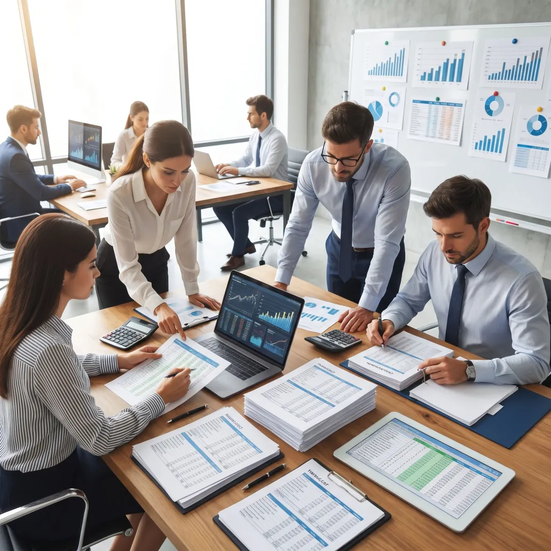 Accountants managing bookkeeping and compliance tasks