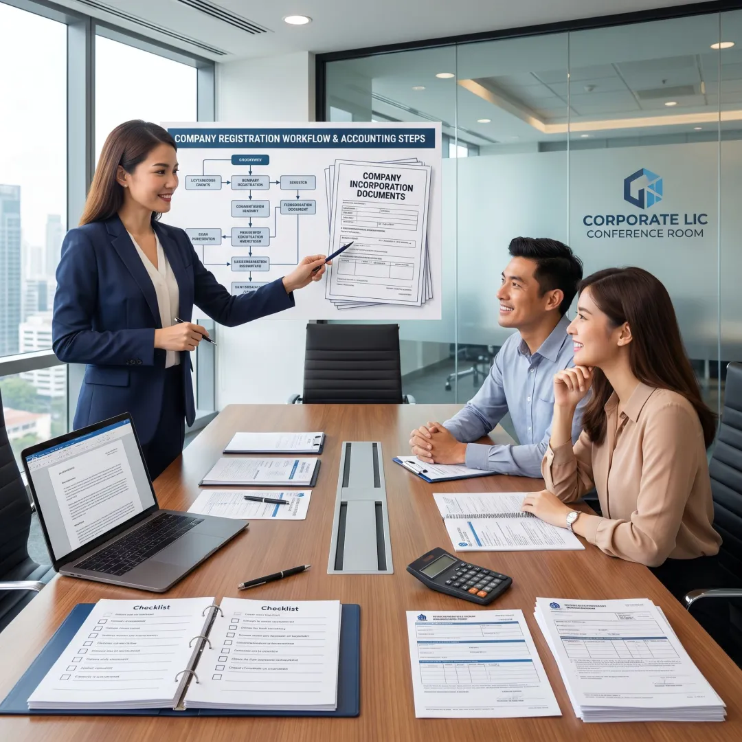 Business setup and accounting process meeting