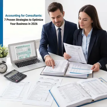 Accountants preparing corporate tax filing documents