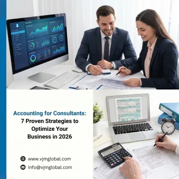 Financial accounting advisory team reviewing reports