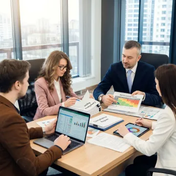 Internal audit team reviewing financial controls
