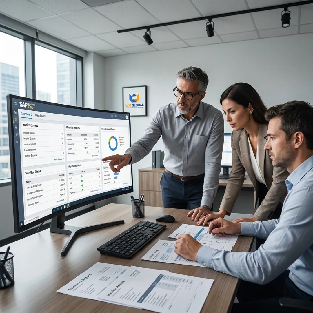Outsourced accounting team managing SAP Business One process