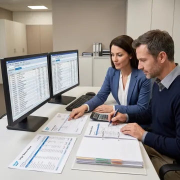 Accounting specialists reconciling SAP records
