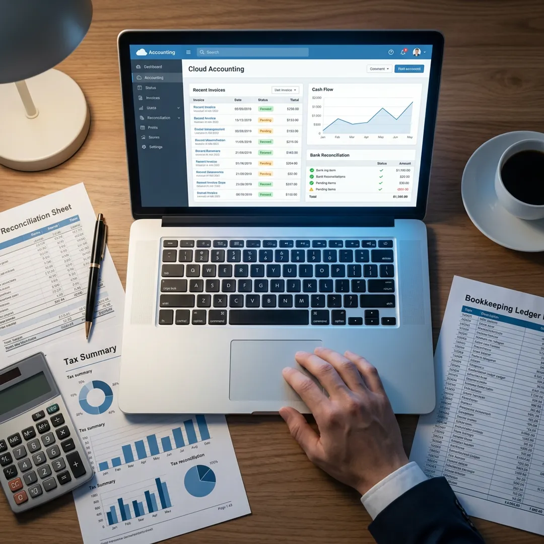 Cloud accounting dashboard for SME finances