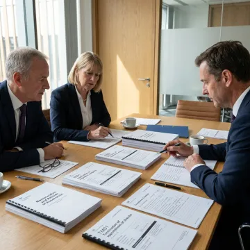 Business professionals reviewing UK company formation documents