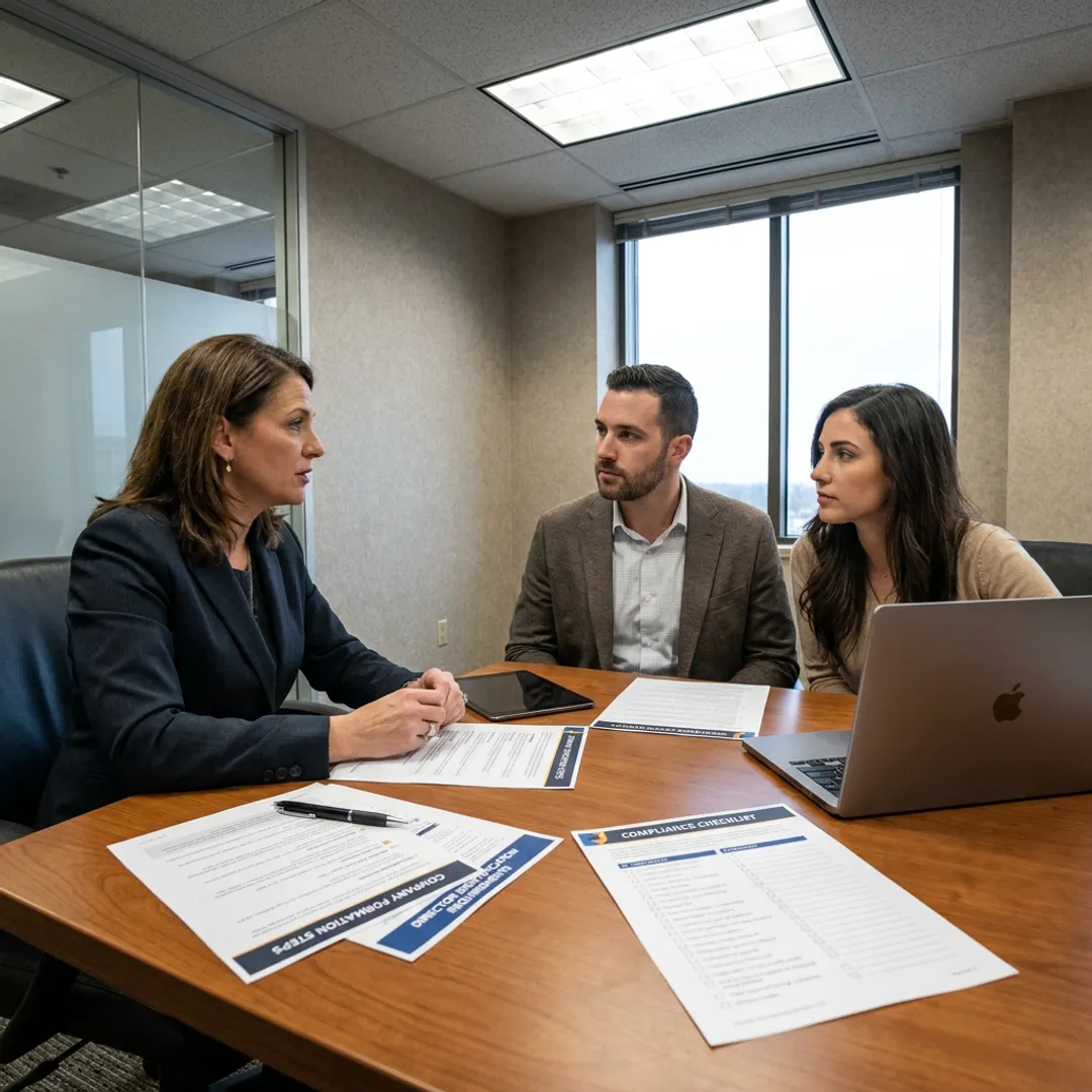 Advisor guiding company formation process