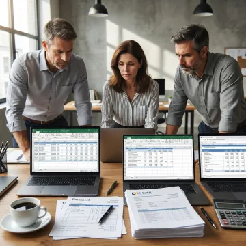 Payroll team reviewing contractor timesheets