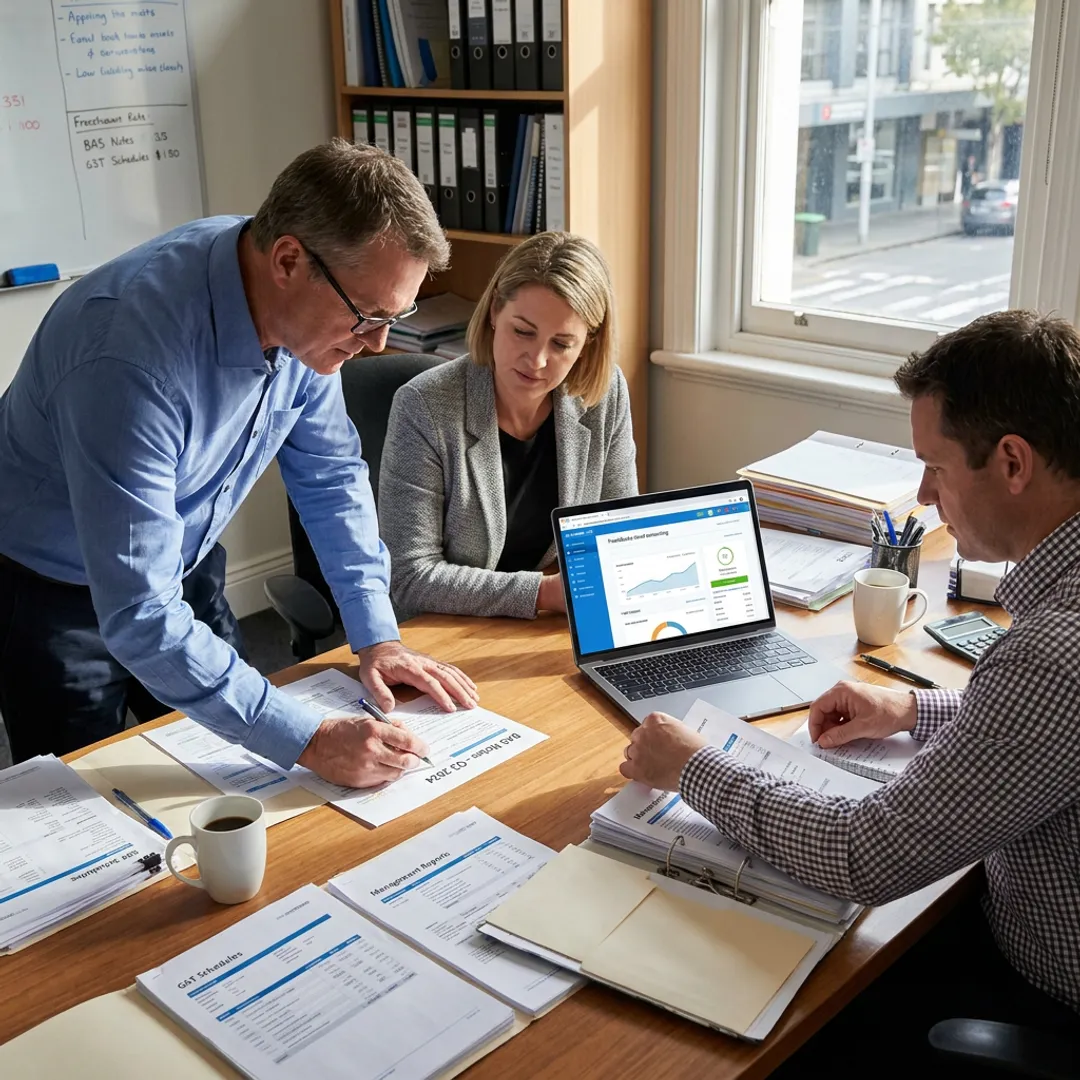 Outsourced bookkeeping workflow planning