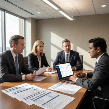 US executives discussing India PEO consulting services