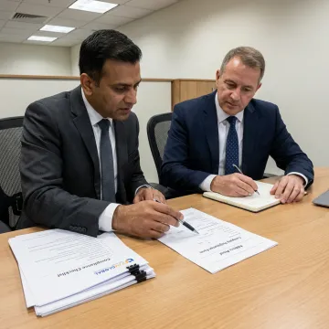 Consultants preparing company registration documents