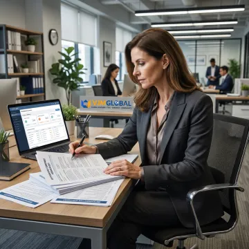 Advisor reviewing offshore company formation documents