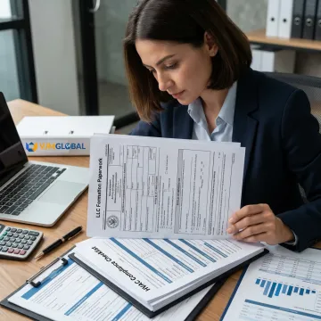 Advisor reviewing LLC formation documents
