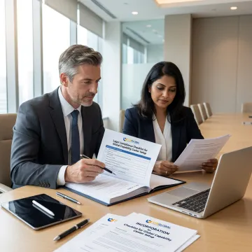 Business advisors discussing company formation