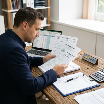 Advisor reviewing LLC formation documents