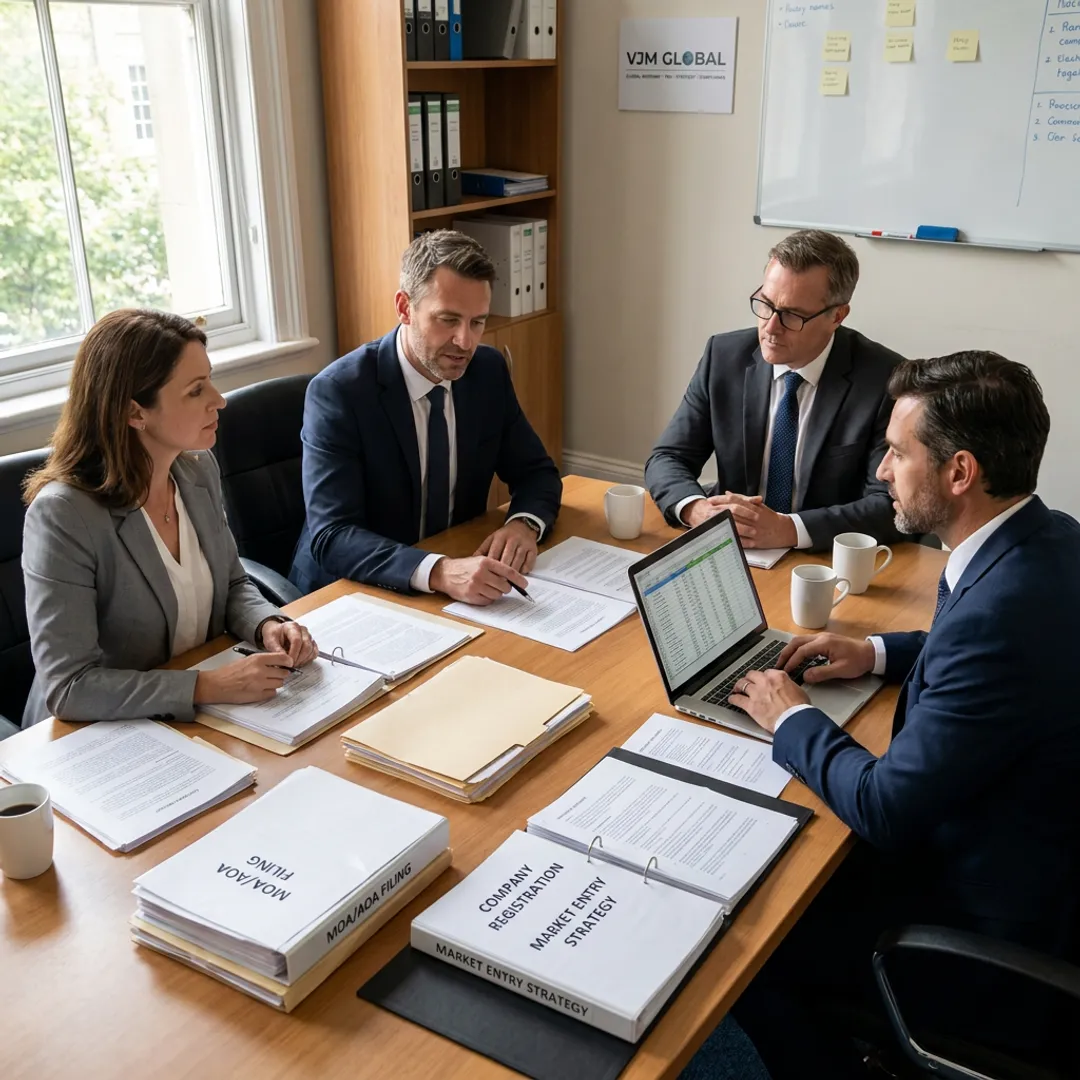 Business formation advisors meeting with clients
