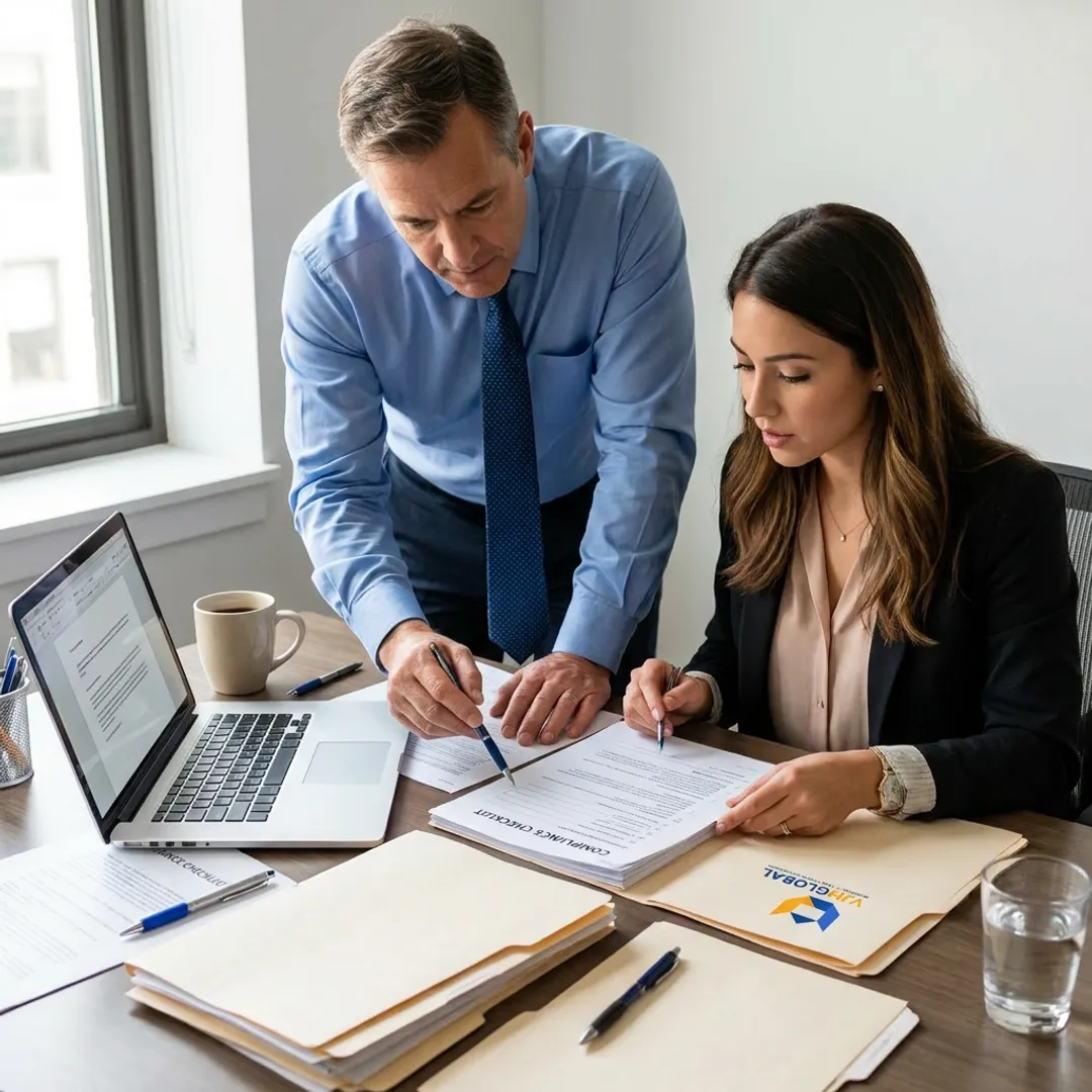 Business formation advisor helping entrepreneur