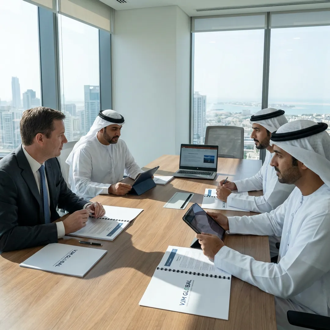 Business setup consultants advising US clients in Abu Dhabi