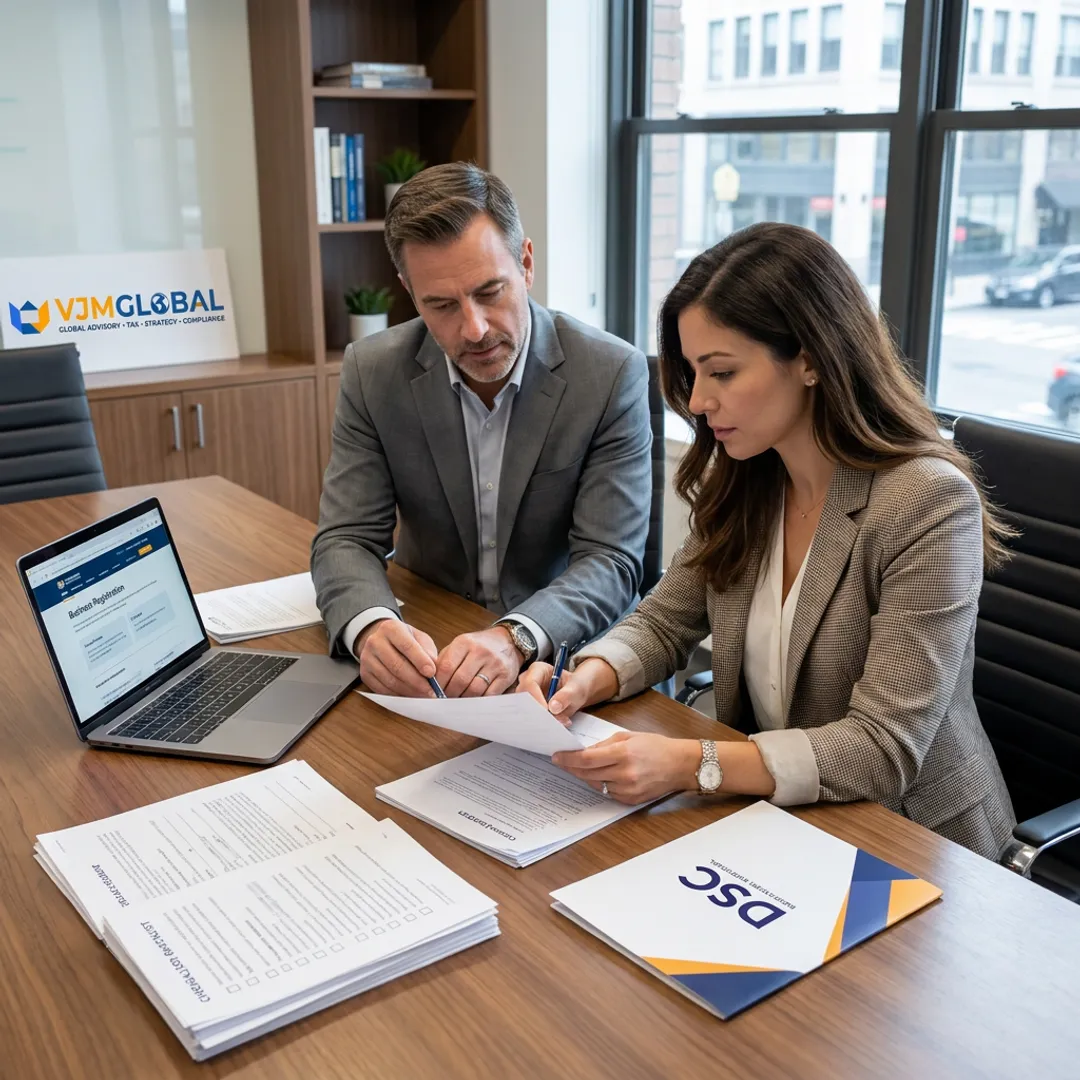 Business formation advisor helping a client