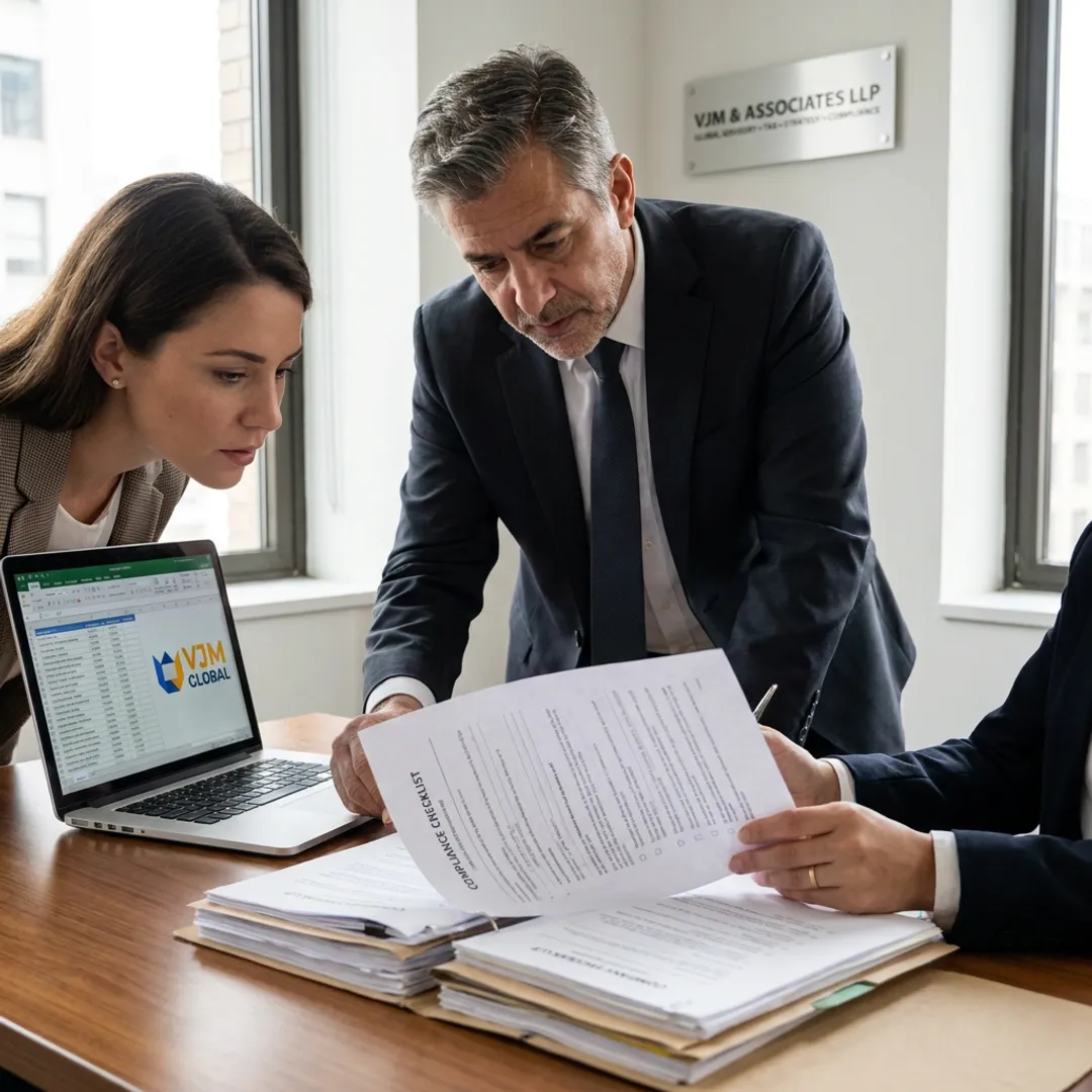 Advisor reviewing business registration documents