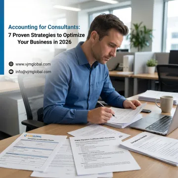 Consultant reviewing company incorporation documents