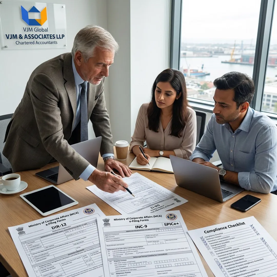 Advisor explaining company registration process