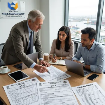 Advisor explaining company registration process