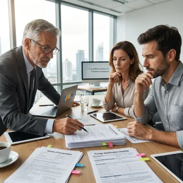 Business formation advisor meeting with founders