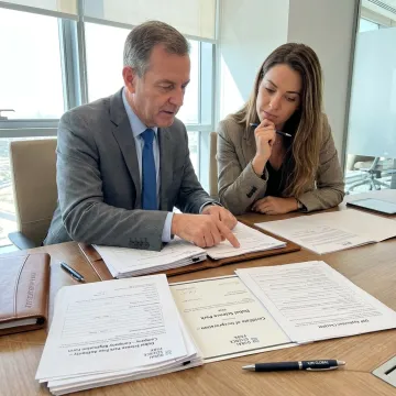 Advisor reviewing company formation documents