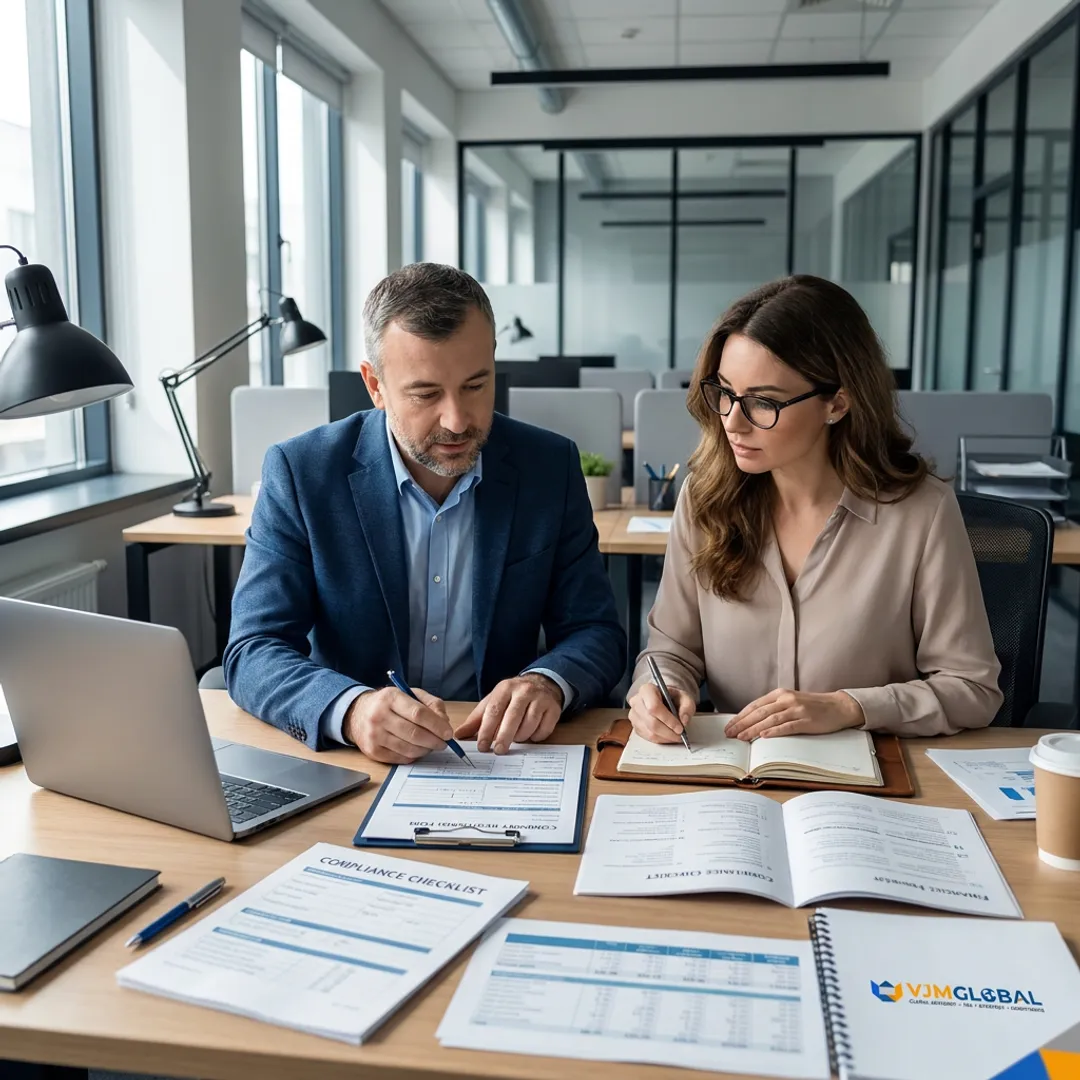 Business advisors reviewing formation documents