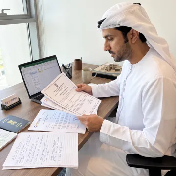 UAE-based founder reviewing Indian proprietorship registration documents