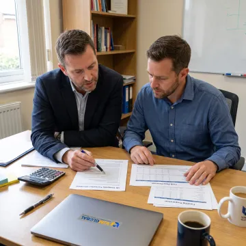 Advisor discussing UK business setup plans