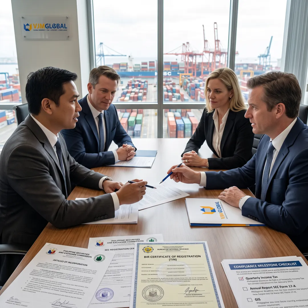 Advisor guiding a US business through Philippine formation