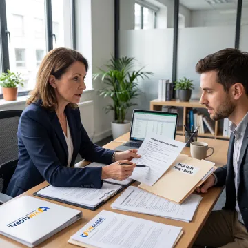Business advisor guiding a client through North Carolina LLC registration steps