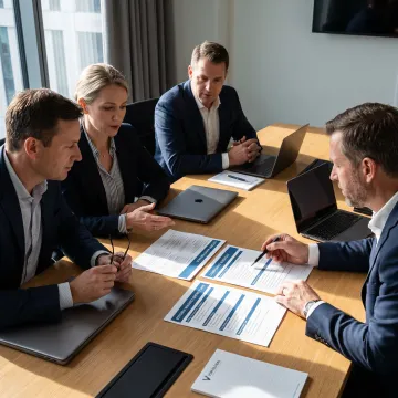 Advisor discussing Estonia expansion strategy with US company leaders