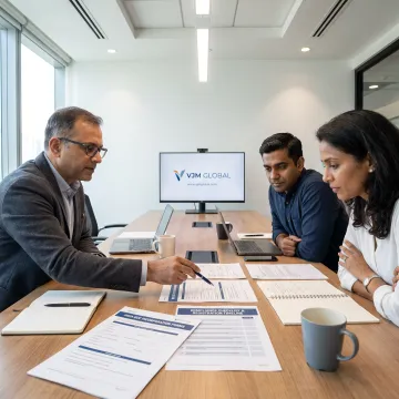 Consultant guiding a company incorporation process