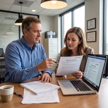 Advisor guiding a founder through business setup