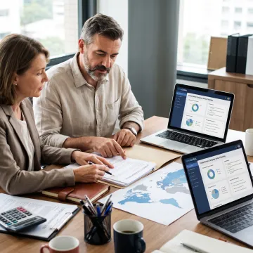 Business owner reviewing overseas company formation documents