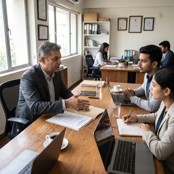 Advisor explaining trust deed requirements