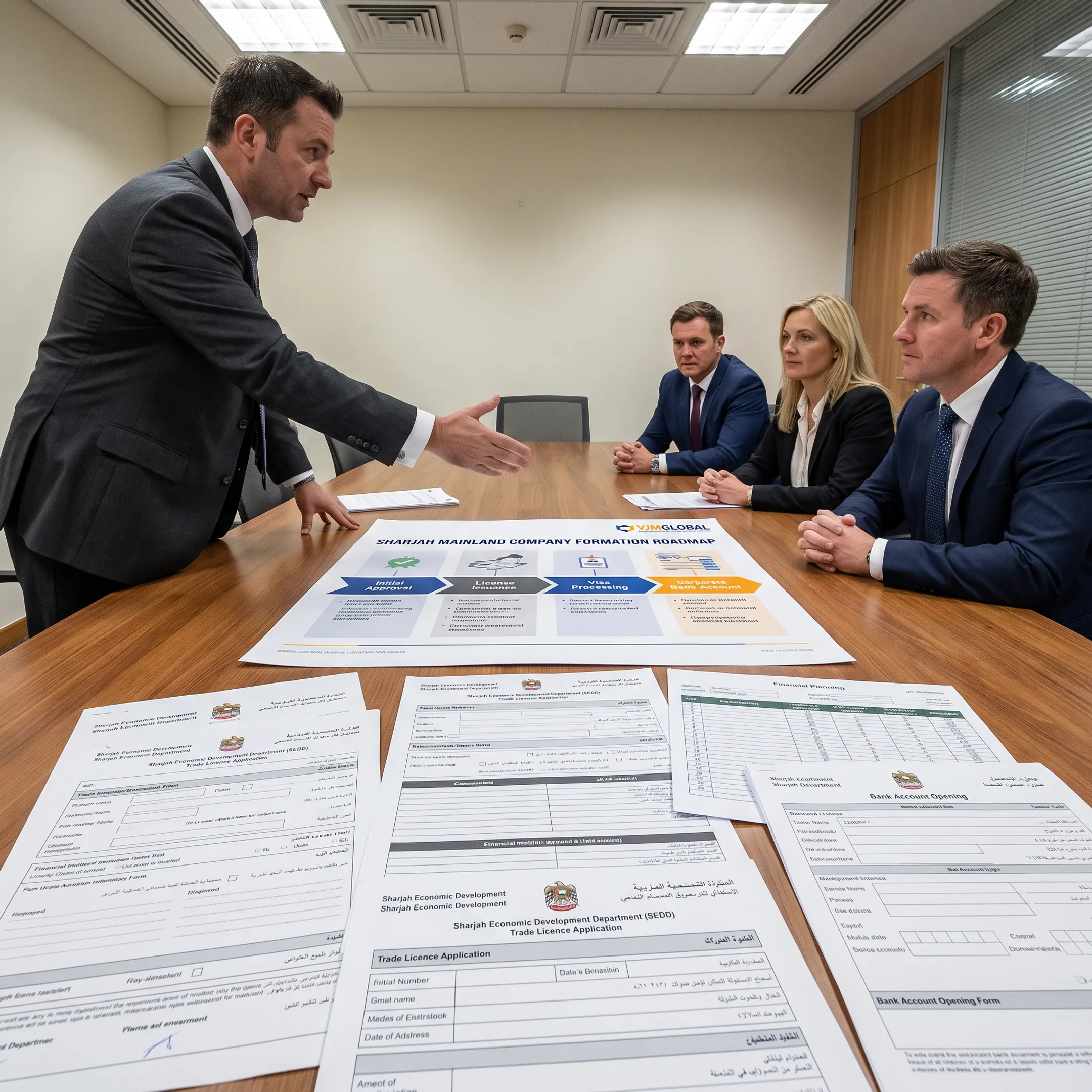 Adviser explaining UAE mainland setup requirements