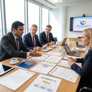 Advisor explaining LLP setup to UK executives