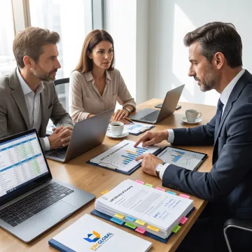 Adviser discussing Free Zone business setup with US founders