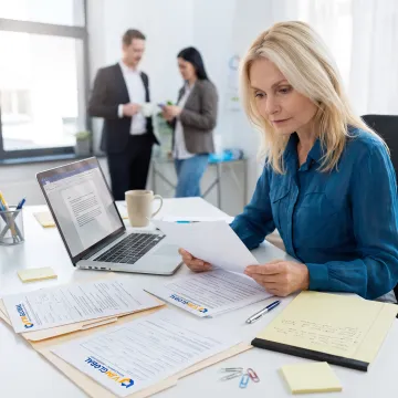 Entrepreneur reviewing Florida business formation documents