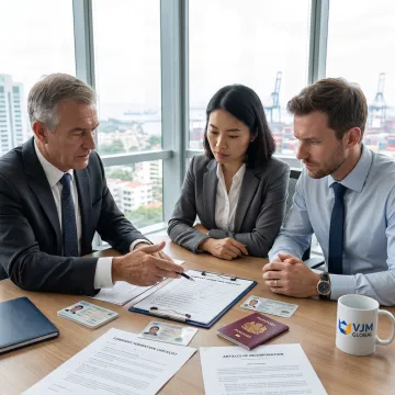 Adviser guiding an investor through company formation steps