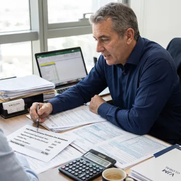 Advisor explaining UAE offshore setup costs to a client